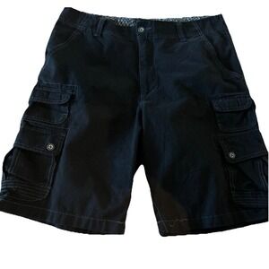 OP Men's Cargo Shorts Size 36 Black Canvas Vintage Y2K‎